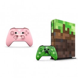 کنسول XBOX ONE S باندل ماینکرفت + کنترلر Minecraft Pig